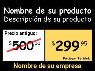 Etiqueta de precio Original / Bananos / Promocional