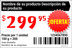 Etiqueta de precio Original / Extranjeras / Promocional 2