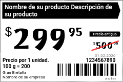 Etiqueta de precio Original / Extranjeras / Promocional