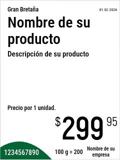 Etiqueta de precio Original / Vertical / Normal