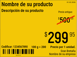 Etiqueta de precio Nuevo / 8x6 / Etiqueta de precio promocional con fondo