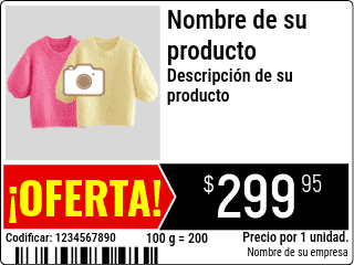 Etiqueta de precio Original / Etiquetas de precio con imagen de producto / Promocional 2