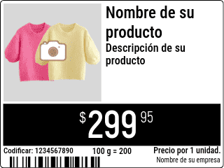 Etiqueta de precio Original / Etiquetas de precio con imagen de producto / Normal