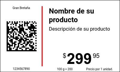 Etiqueta de precio Original / Etiquetas de precio con código QR y código Datamatrix / Normal 2