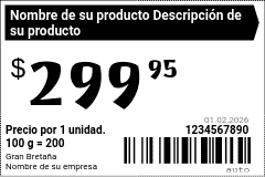 Etiqueta de precio Original / Extranjeras / Normal