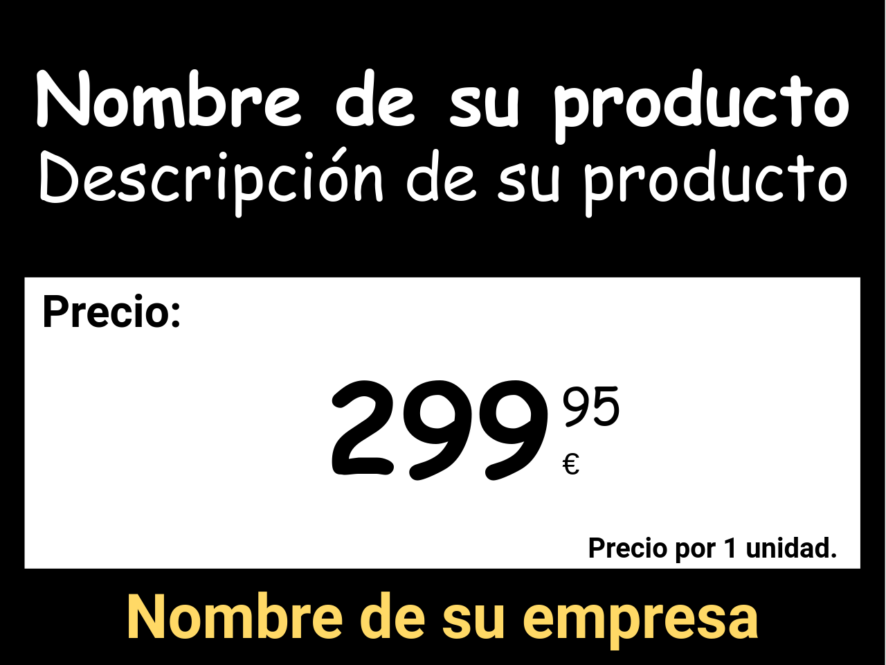 Etiqueta de precio Original / Bananos / Normal