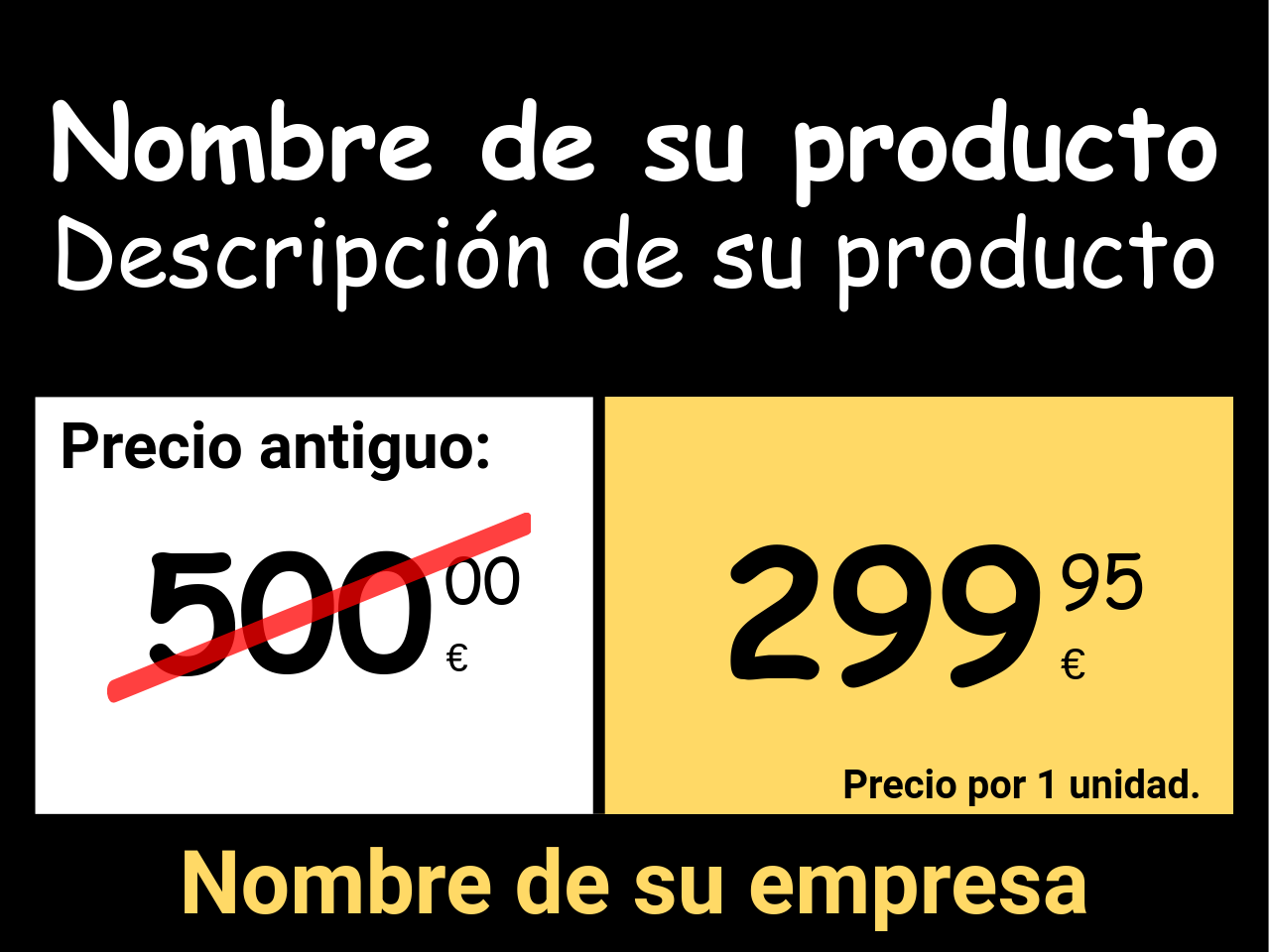 Etiqueta de precio Original / Bananos / Promocional