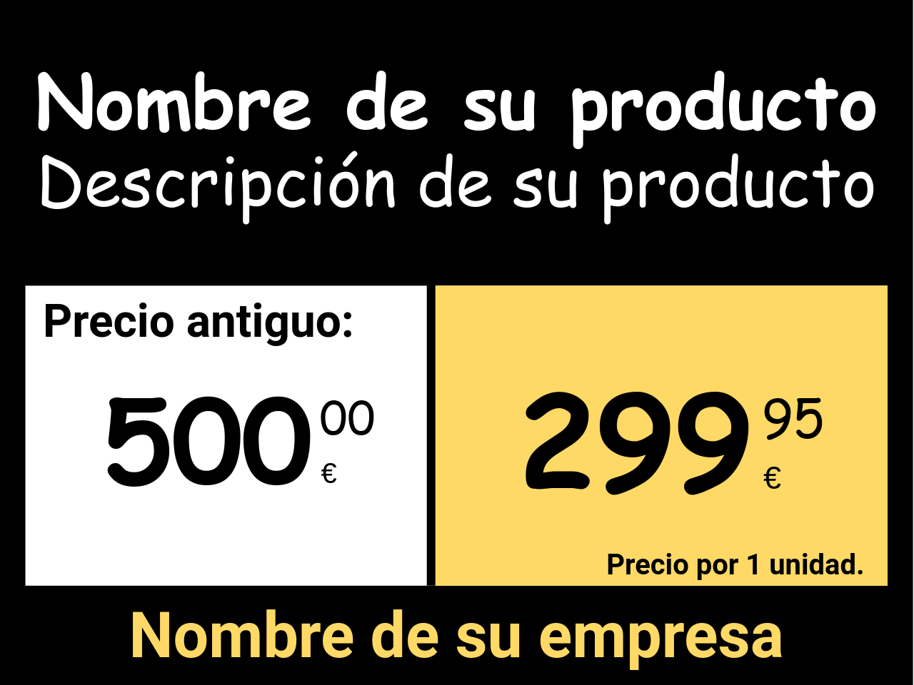 Etiqueta de precio Original / Bananos / Promocional 2