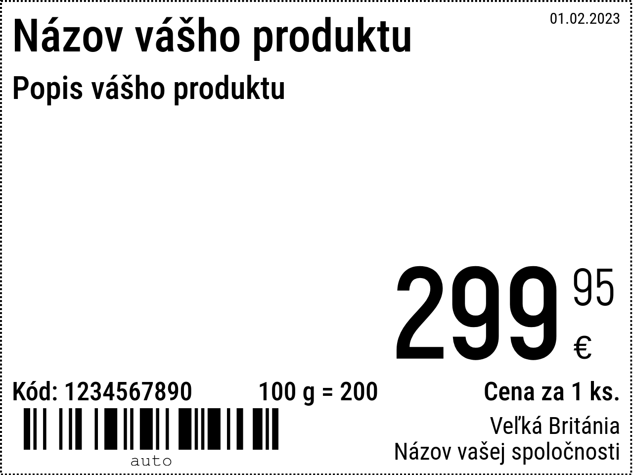 Cenovka Nový / 8x6 / Normálny